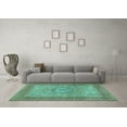thumbnail image 3 of Ahgly Company Indoor Rectangle Medallion Light Blue Traditional Area Rugs, 8' x 12', 3 of 4