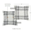thumbnail image 3 of VHC Brands Plaid Pillow, Black, 18x18, 3 of 6