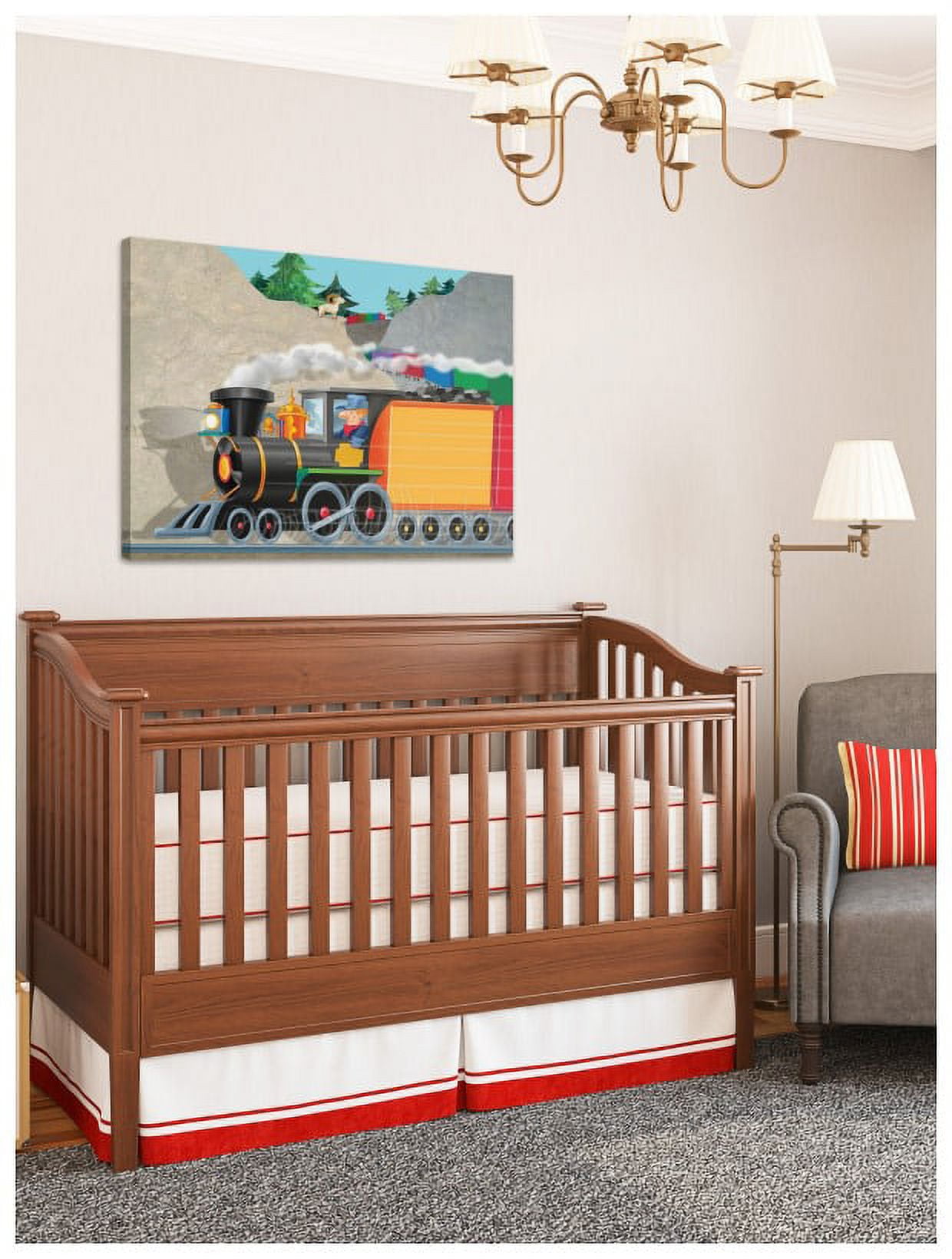 Marmont Hill "Mountain Train" by Curtis Painting Print on Canvas