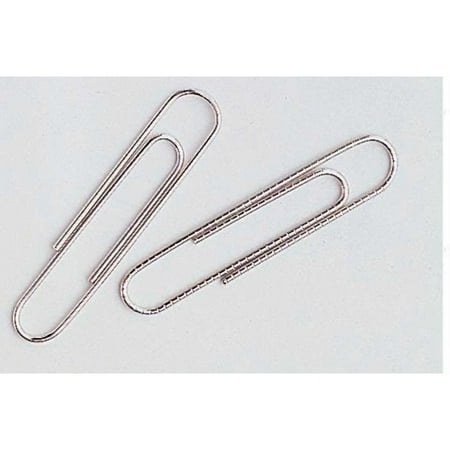 School Smart Non-Skid Jumbo Paper Clip, 2 Inches, Silver, Pack of 100