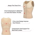 thumbnail image 6 of VASLANDA Men's Zipper Firm Control Body Shaper Vest Heavy Compression Undershirts Gynecomastia Tank Tops with Back Support, 6 of 7