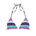 thumbnail image 5 of LASCANA Women's Striped Triangle Bikini Swimsuit Top Bra Sizing Glitter Detail, 5 of 6