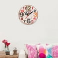 thumbnail image 6 of RABBITH Personalized Wall Clock Beach Themed Battery Operated Silent Round Coastal Nautical Clock for Office Bathroom Bedroom, 6 of 13