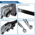 thumbnail image 4 of Unique Bargains Short Long Brake Clutch Levers for Yamaha YZF R1 99-01 6 Position Adjustable Motorcycle Handlebar Brake Lever Aluminum Alloy Black Handle Titanium, 4 of 6
