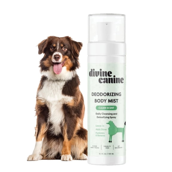 Cleansing Hair and Body Spray for Dogs - 5.1 Fl Oz of Dog Deodorizer, Long Lasting Formula - Everyday Body Spray with Aloe, Lemongrass Oil, and More - Made in the USA