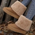 thumbnail image 6 of Women's Snow Boots, Warm Fuzzy Lined Short Booties with Platform Sole, 6 of 7