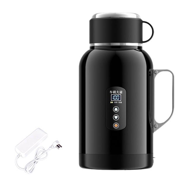 Hervidor de agua eléctrico para coche, taza de viaje con calefacción, para camión, 12/24 V Sin base