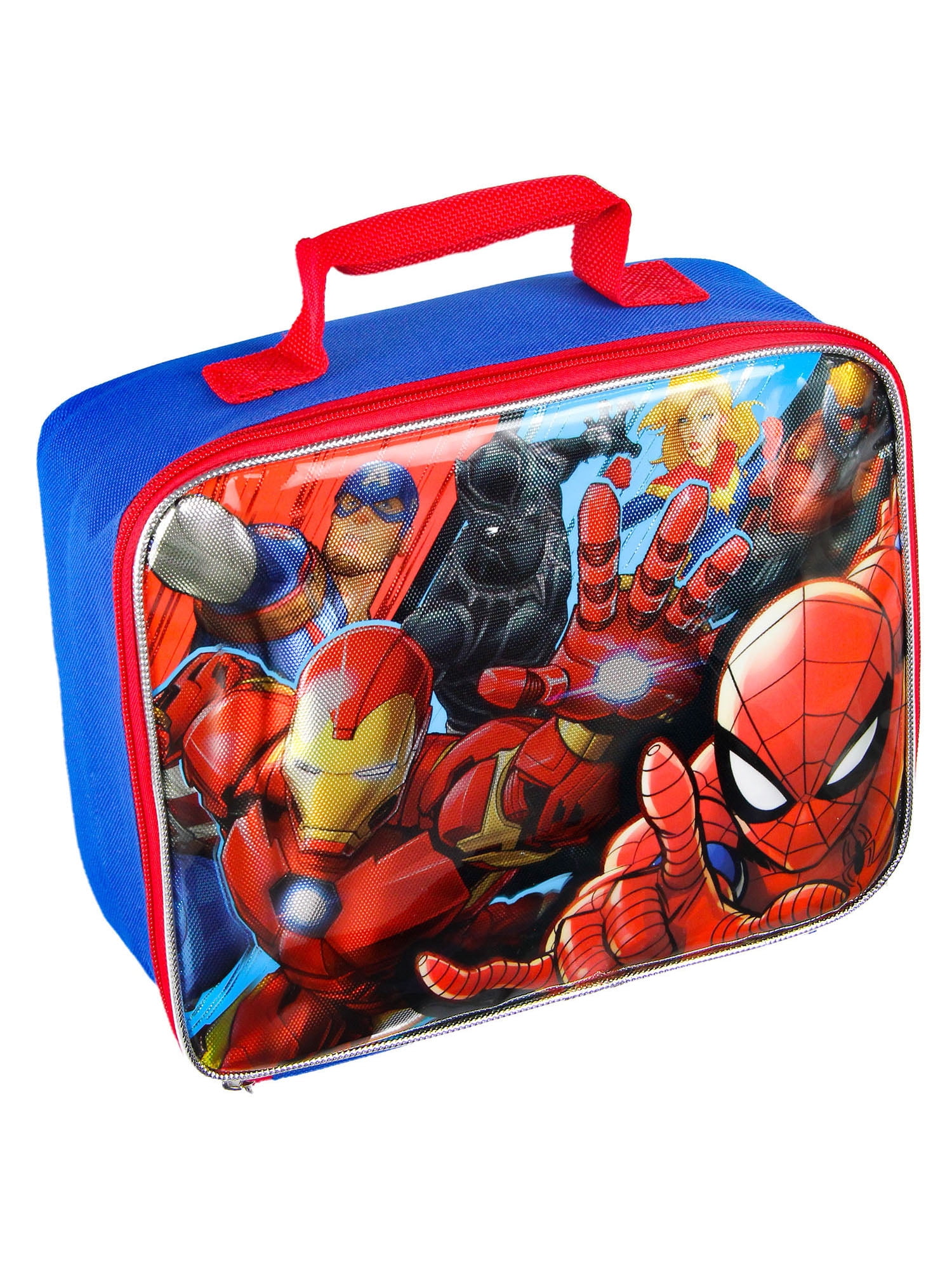Marvel Comics Avengers Spiderman Iron Man Superheroes Lunch Bag Insulated Lunch Box 10"