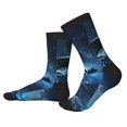 thumbnail image 2 of KLL Celestial Ram Night Sky Print Cool Socks Men's Women's Crew Socks Funny Crazy Novelty Stockings, 2 of 7
