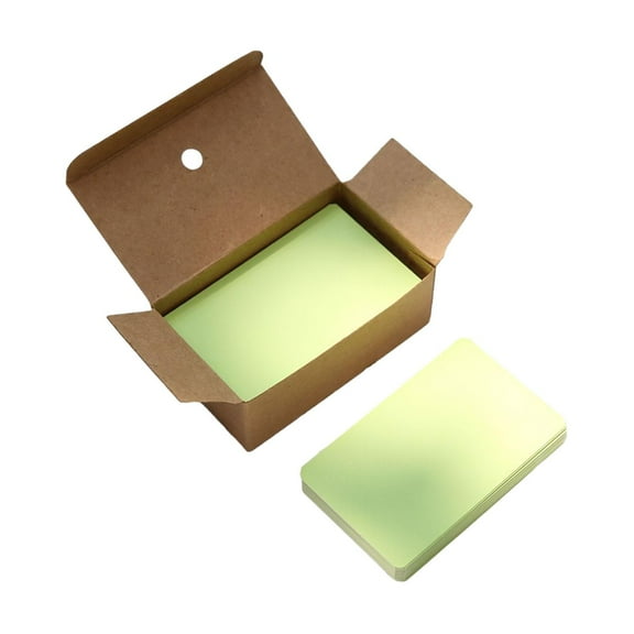 BLESIYA 100 Pieces Small Blank Business Cards Paper Cardstock 3.5 x 2" Card Stock Thanks Green