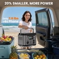 thumbnail image 2 of Qunler 300W 296Wh Portable Power Station, 60W USB-C PD, Pure Sine Wave 120V AC Outlet for Camping, Home Backup and Emergency Use, Gray, 2 of 9