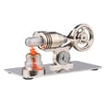 thumbnail image 3 of TFixolStirling Engine Kit Electricity Generator Hot Air Car Cylinder Model Physical Generator Model with Flywheel Design Science Experiment DIY Education Toy for Teacher Adults Kids School Office, 3 of 7