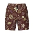 thumbnail image 4 of Lsque Mens Swim Trunks Coffee and Flowers Pattern - Bathing Suit Compression Liner - Beach Swim Shorts Swimwear - (S-3XL) - Stretch Quick Dry -X-Large, 4 of 9