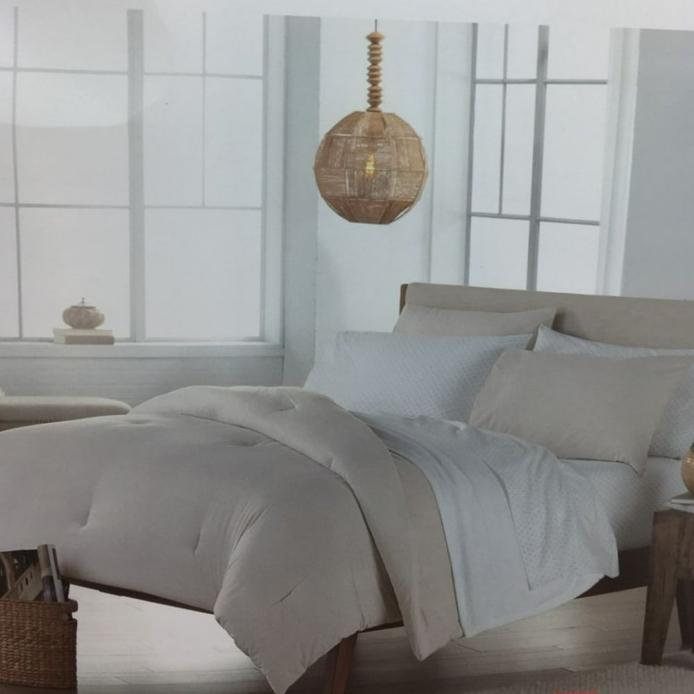 Sonoma Goods for Life Tan Stripe 3 pc Comforter Set with Shams, Full