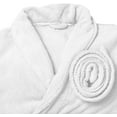 thumbnail image 5 of Mocassi Women’s Plush Fleece Spa Bathrobe, Shawl Collar and Pockets, Velvet Soft and Warm Long Robe - Extra Large, White, 5 of 5