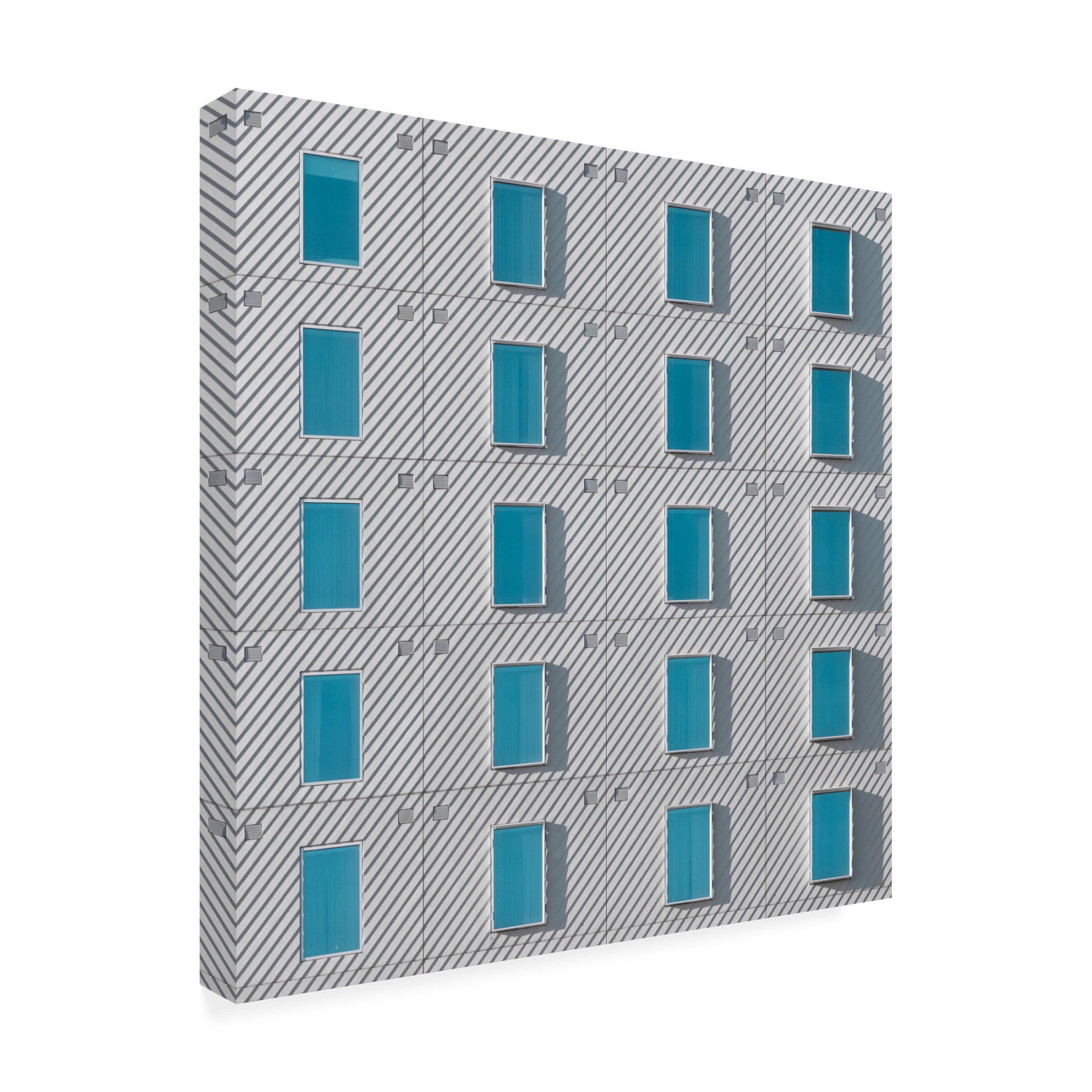 Trademark Fine Art Parsoa Khorsand Teal Windows Canvas Wall Art
