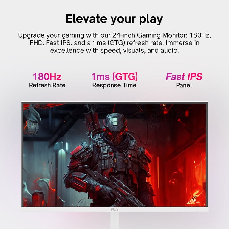 Pixio PX248 Wave | 24 inch 1080p 200Hz 1ms (GTG) FAST IPS Gaming Monitor