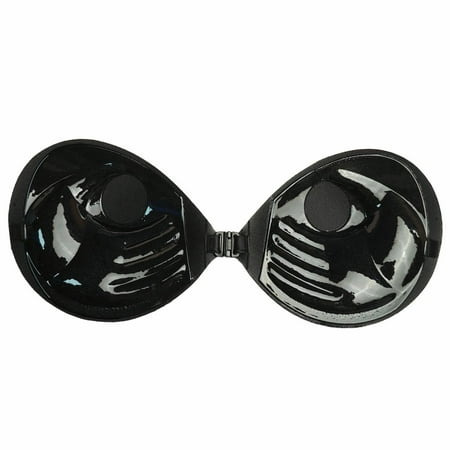 Weyolog Breast Enhancement Patch Adhesive Bra Strapless Sticky Silicone Bra for Backless Dress with Nipple Covers1 PairsBlack and Skin Tone Abcd Size Sticky Bra Push Up