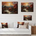 thumbnail image 4 of Designart "Kyoto Autumn Asian Painting II" Asian Art Print on Natural Pine Wood, 4 of 5