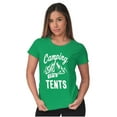 thumbnail image 4 of Camping Its In Tents Funny Outdoors Womens Fitted Plus Size Graphic Tee Brisco Brands 2X, 4 of 5