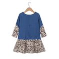 thumbnail image 1 of LEEy-world Robe de Demoiselle d'Honneur Imprimée Manches Courtes Vêtements pour Enfants Bébé Robe Rayée Courte Filles Robe&Jupe, Bleu, 1 of 1