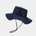 thumbnail image 4 of Foldable Safari Hat, Wide Brim Packable Booney Sun Hat for Travel, UPF 50+ for Hiking, Fishing, Beach & Outdoor Adventures Navy, 4 of 4