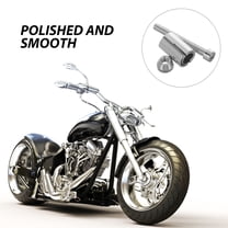 Phenofice Motorcycle Mirror Plugs Silver Metal 1 Set For Enhance Visibility