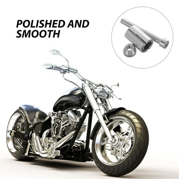 Phenofice Motorcycle Mirror Plugs Silver Metal 1 Set For Enhance Visibility