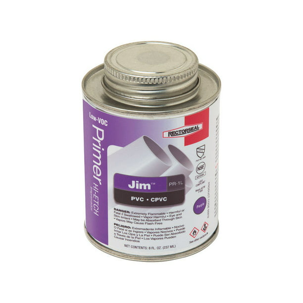 Rectorseal Jim Purple Primer and Cement For CPVC/PVC 8 oz. - Walmart.com