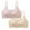 Pink, variant on LYEAA Seamless Bras for Women Wireless 2 Pack No Wire Wirefree Everyday Bras Push up Breathable Solid Color Pullover Daily Sleep Bras Comfort Shaping Full Figure Soft Stretch T-Shirt Bras Pink S