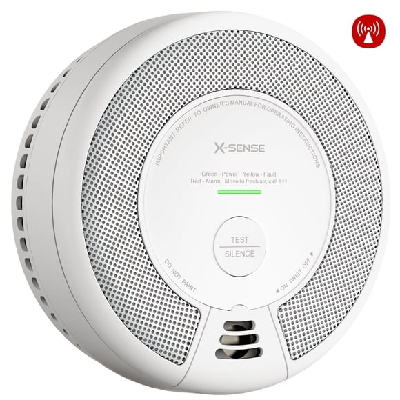 X-Sense Smoke and Carbon Monoxide Alarm Combo, 10 Year Sealed Battery, Wireless Interconnected Fire & CO Detector, Connects Up to 24 Link+ Devices, 1 PACK, SC06-W