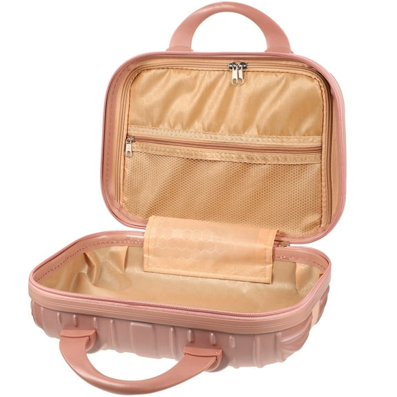 ibasenice 1Pc Pink Travel Storage Box Portable Cosmetic Bag for Makeup and Nail Art Supplies Organizer