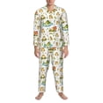 thumbnail image 3 of Fotbe Cute Frog Pijama de Hombre con Estampado de Manga Larga, Conjunto de 2 Piezas, Ropa de Dormir Suave y Cómoda con Bolsillos-X-Large, 3 of 7