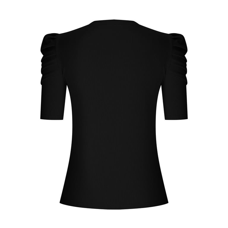 トップス marryme puff puff blouse black PUFFPUFF PERL BLOUSE | MARRY ME.official