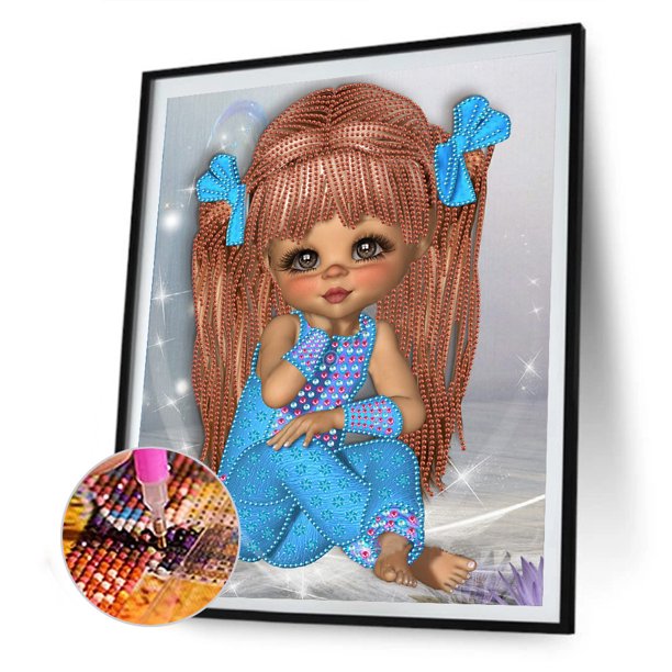 Cuadros Decorativos Diamante pintura ojos grandes chica parcial especial taladro Rhinestone Kit Tmvgtek embutido en tela