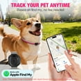 thumbnail image 2 of PcEoTllar Smart Tracker Collar – Personal & Item Location Tracker, No Monthly Fee, Works with Apple Find My (iOS Only), Anti-Lost Device, Pink, S, 2 of 8