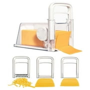 DERCLIVE Cheese Chopper, 4 In 1 Dishwasher Safe Quickly Cutting Well Sealed Cheese Slicing Tool For Home