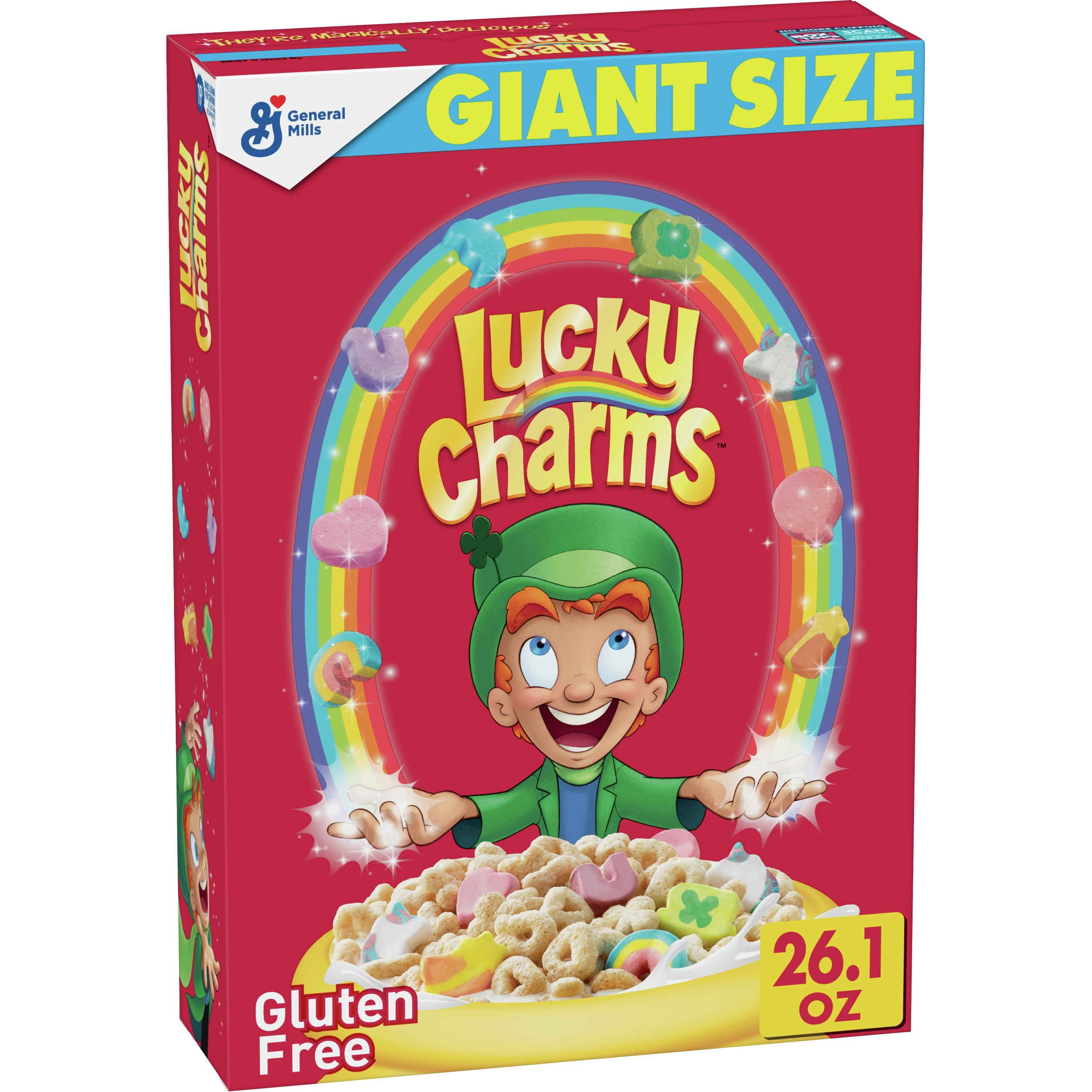 Lucky Charms Gluten Free Cereal with Marshmallows, 26.1 OZ Giant Size Box