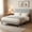 Light Gray-X, variant on BSHTI Full Size Platform Bed Frame with Square Tufted Upholstered Headboard – Solid Wood Frame, 12 Wood Slats, Center Support Leg, Under-Bed Clearance, No Box Spring Needed