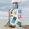 thumbnail image 4 of Wukai Playing Video Games Elastic Luggage Cover: Personalized Protection for Your Suitcase - Fits 19~29-inch, Washable & Durable Travel Companion-X-Large, 4 of 8
