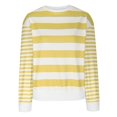 thumbnail image 3 of Plebaso Women's Striped Sweatshirts Color Block Long Sleeve Crew Neck Pullover Tops Womens Clothes, 3 of 7