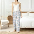 thumbnail image 5 of Uemuo Orchids Flowers Pattern Women's Wide Leg Palazzo Lounge Pants with Pockets Light Weight Loose Comfy Casual Pajama Pants-X-Large, 5 of 9