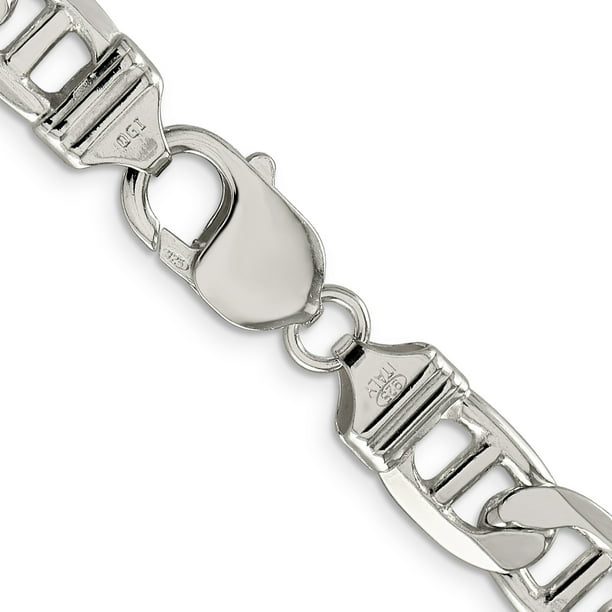 925 Sterling Silver 9.5mm Anchor Chain Bracelet - Walmart.ca