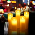 thumbnail image 5 of EMLIMNY LED Candles,5.12"/5.51"/6.3"/7.07"/7.87" Set of 5 Real Wax Battery Flameless Candles Include Realistic Dancing LED Flames and 10-Key Remote Control with 2/4/6/8-Hours Timer Function, 5 of 7