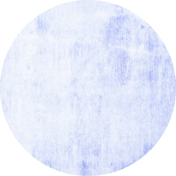Ahgly Company Indoor Round Abstract Blue Modern Area Rugs, 5' Round