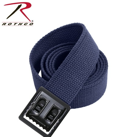 - Rothco Military Web Belts w/ Open Face Buckle Navy Blue,Buckle : Black,Length : 44 Inches