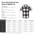 thumbnail image 6 of Lsque White And Black Plaid pattern Hawaiian Shirt for Men, Unisex Summer Beach Casual Short Sleeve Button Down Shirts-3X-Large, 6 of 9