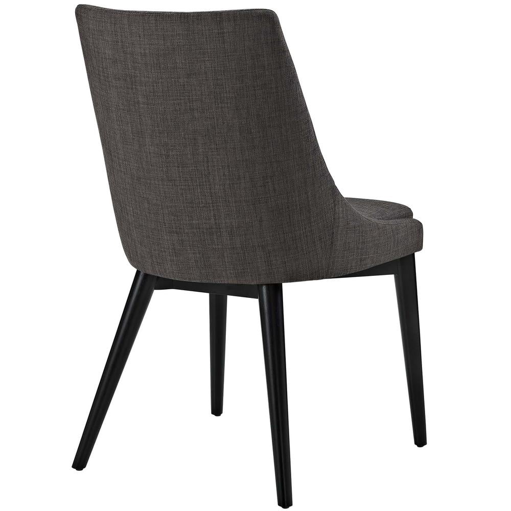 Modway Viscount Dining Side Chair Fabric Set of 2 in Brown
