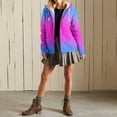thumbnail image 5 of XPMWRP Womens Zip Up Hoodies Fashion Casual Drawstring Jacket Long Sleeve Oversized Sweatshirts Gradient Color Streetwear Coat Pink L, 5 of 8