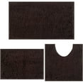 thumbnail image 1 of AIR-Brown Bathroom Mat 3 Pieces Ultra Soft Bathroom Rug Set Chenille Thick Absorbent Bathroom Mat,Non Slip PVC Backing Bath Rug, Plush Shaggy Bath Mats for Bathroom, Bedroom, Kitchen, 1 of 4